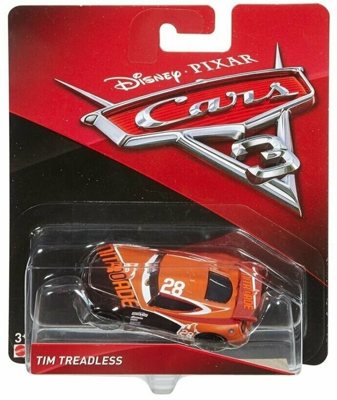 Машинка коллекционная DISNEY PIXAR Cars Mattel Герои мультфильмов Тачки TIM TREADLESS DXV29/DXV41