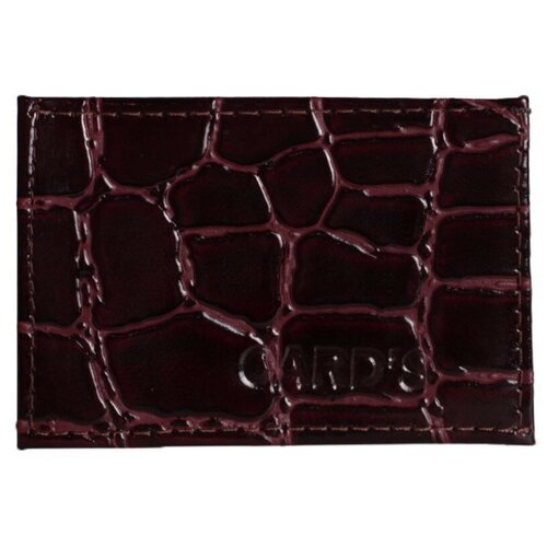 фото Чехол для карт бордо/череп/лак 00-00005792 шарпей