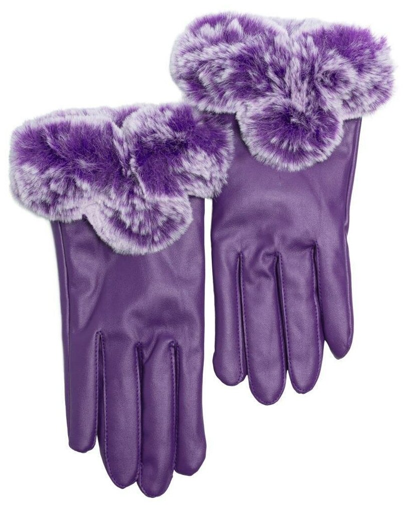 Кожаные женские перчатки с мехом Gsmin Leather Gloves