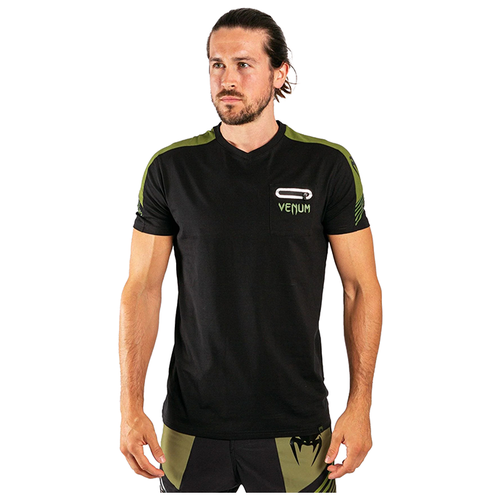 футболка venum размер l зеленый Футболка спортивная Venum, размер M, черный, зеленый