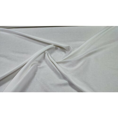 Лен с вискозой ткань для одежды белая (135г/м)