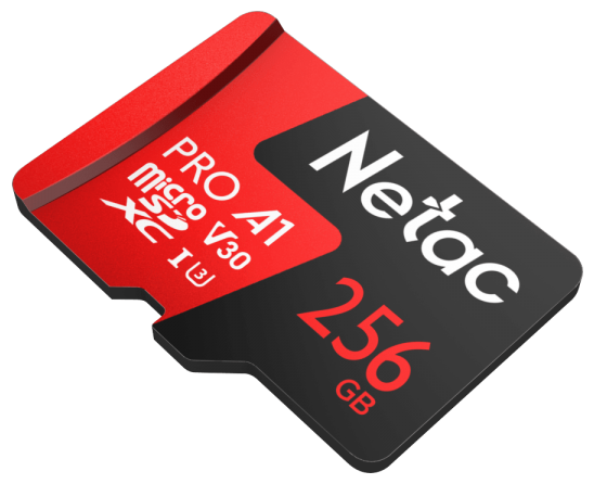 Netac карта памяти P500 Extreme Pro 256ГБ MicroSDHC Memory Card V30/A1 90-100MB/s Nt02p500pro-256g-s .