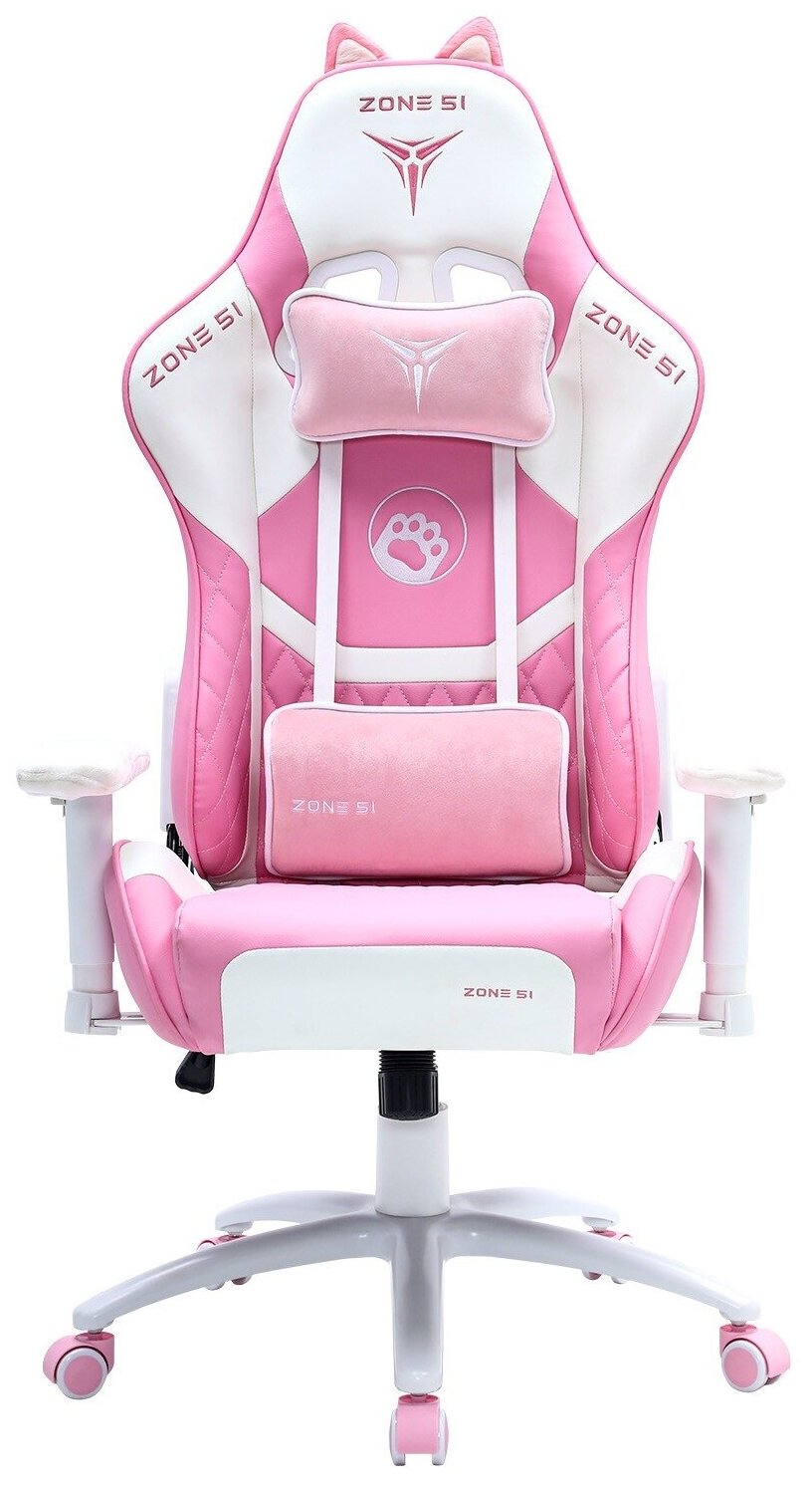 Кресло компьютерное игровое ZONE 51 KITTY Pink