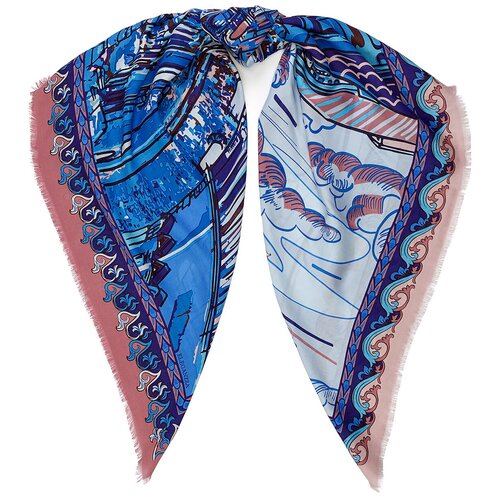 Платок ELEGANZZA,120х120 см, синий платок eleganzza 120х120 см бордовый