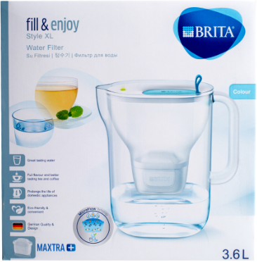 Фильтр кувшин BRITA Style XL MX+ 3.6 л бело-синий - фотография № 15