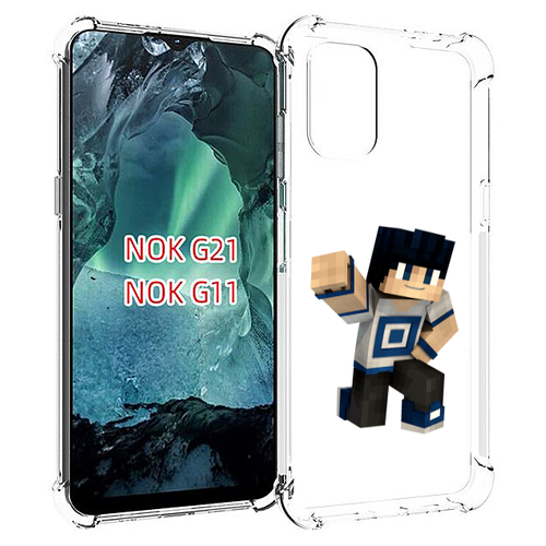 Чехол MyPads Minecraft-1 для Nokia G11 / G21 задняя-панель-накладка-бампер чехол mypads minecraft 2 для nokia g11 g21 задняя панель накладка бампер