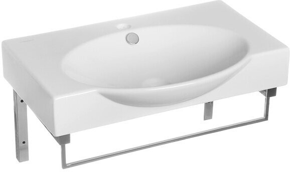 Раковина для ванной Sanita INFINITY 65 с кронштейнами, полотенцедержателем (INF65SLWB01KR) - фотография № 11