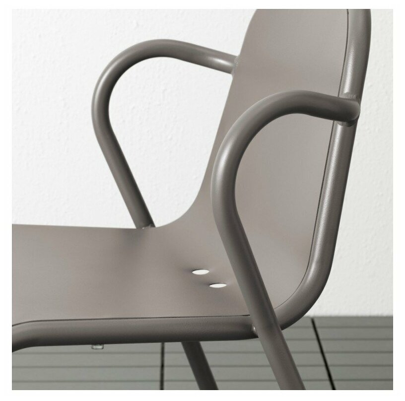 Тунхольмен Садовый стул, цвет серый (для сада, кафе, баров, ресторанов), комплект 10шт, икеа - фотография № 2