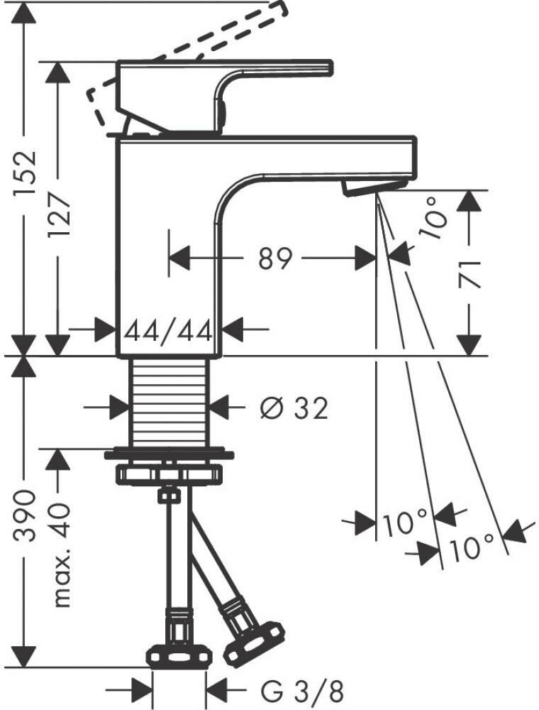 Смеситель для раковины Hansgrohe Vernis Blend 71557000 - фотография № 7