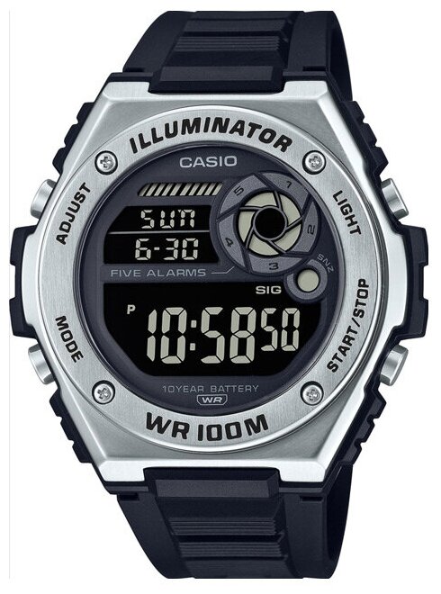 Наручные часы CASIO Мужские японские часы Casio Collection MWD-100H-1B с подсветкой с гарантией