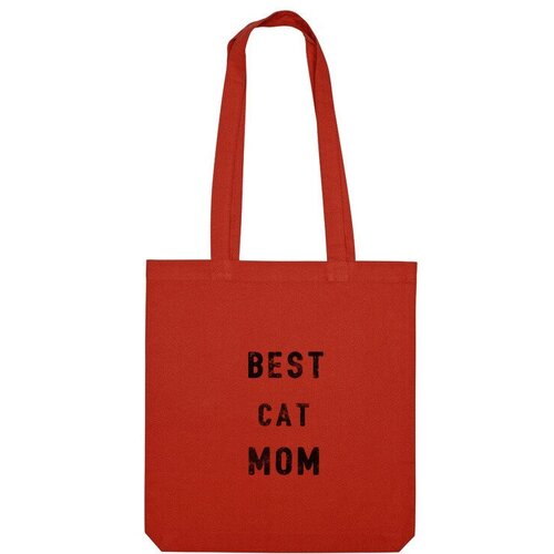 Сумка шоппер Us Basic, красный мужская футболка best cat mom 2xl черный