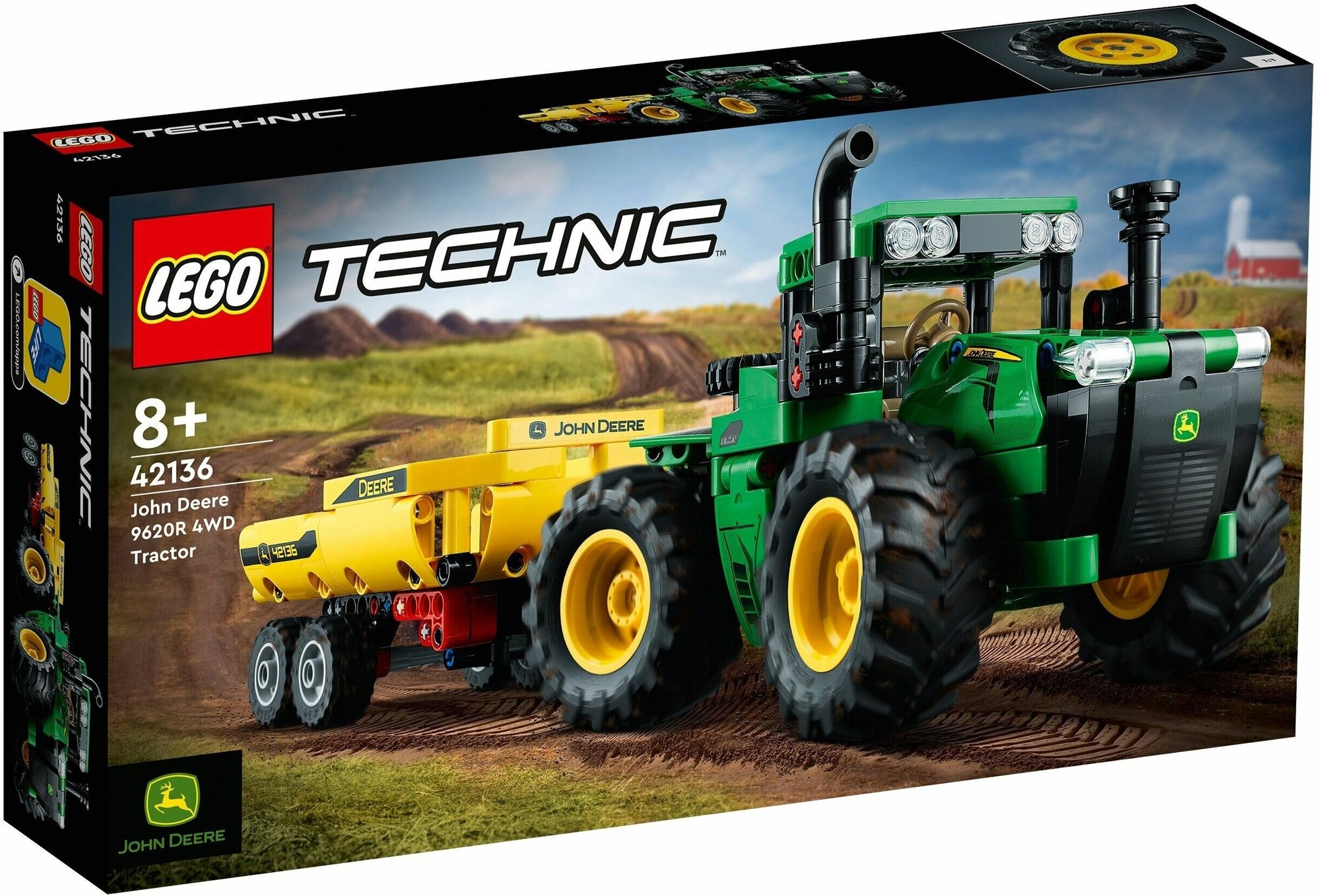 Конструктор LEGO John Deere 9620R 4WD Трактор (42136 John Deere 9620R 4WD Tractor)
