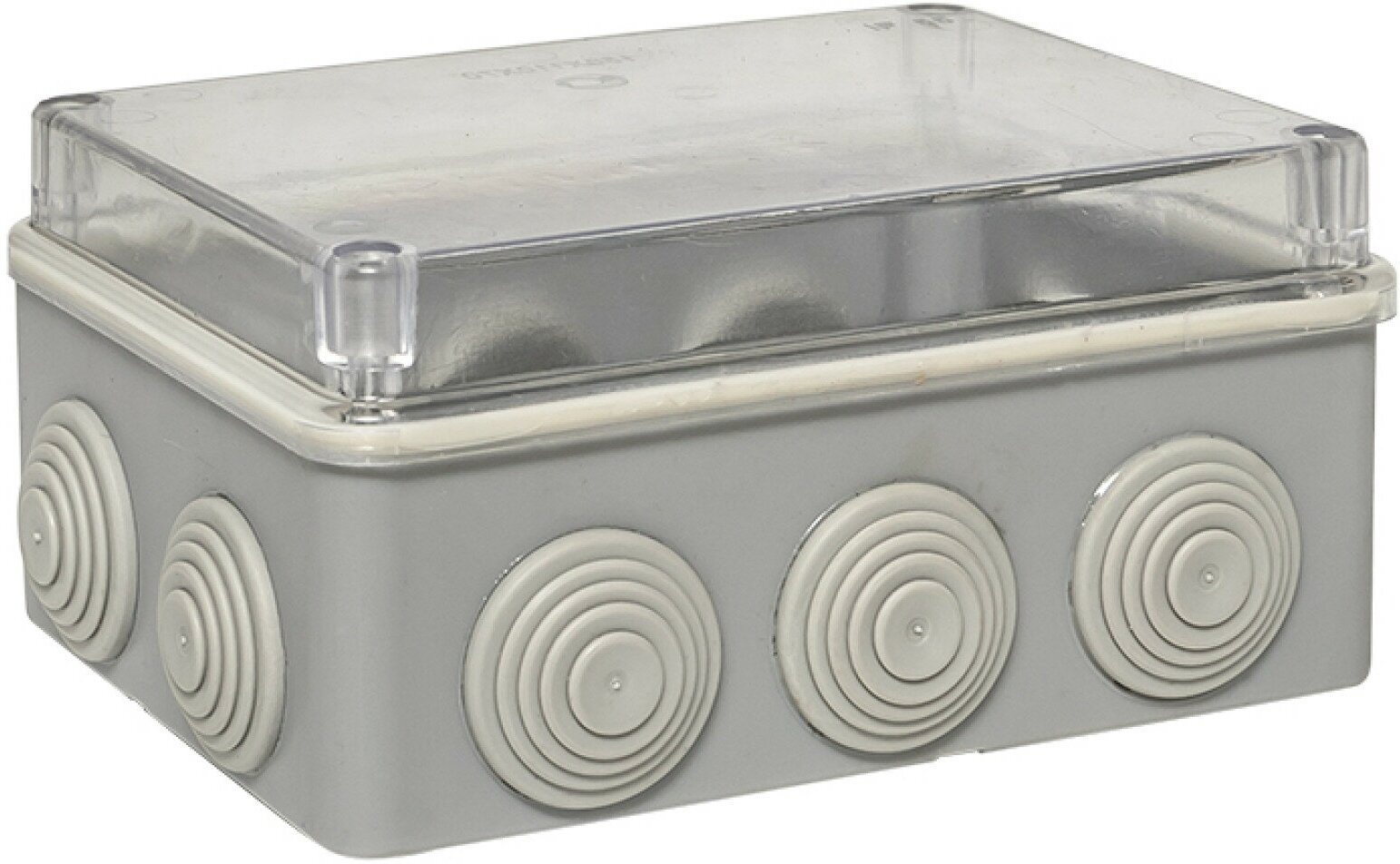 Коробка распределительная КМР-050-041пк пылевлагозащищенная,10 мембранных вводов, уплотнительный шнур, прозрачная крышкой (150х110х70) EKF PROxima
