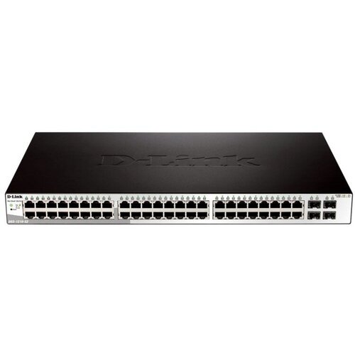 D-Link DGS-1210-52F3A Настраиваемый коммутатор WebSmart с 48 портами 101001000Base-T и 4 комбо-портами 1001000Base-TSFP 3894200₽
