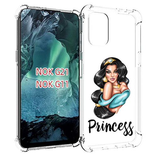 Чехол MyPads Принцесса-Жасмин женский для Nokia G11 / G21 задняя-панель-накладка-бампер