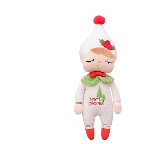 Мягкая куколка Сплюшка рождественский белый гномик, мягкая игрушка