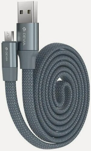 Изображение товара Кабель USB-microUSB Devia Ring Y1, серый, 0,8 м