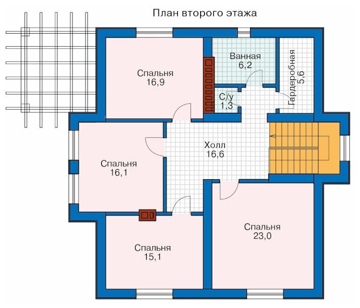 Проект дома Catalog-Plans-57-00B2 (217,44кв.м, 12,95x12,5м, газобетон 400) - фотография № 3