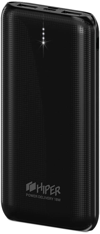 Внешний аккумулятор (Power Bank) HIPER RPX10000, 10000мAч, черный [rpx10000 black]