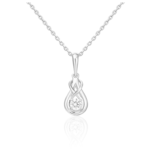 фото Platina jewelry подвеска из белого золота со swarovski zirconia 03-3037-00-501-1120-38