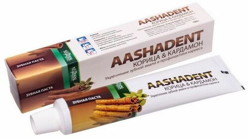 Aasha Herbals Зубная паста корица и кардамон