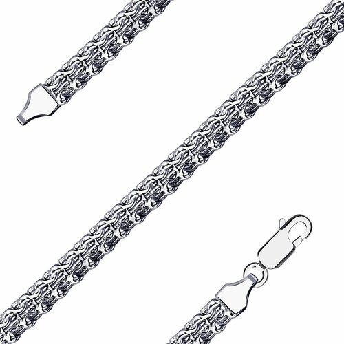 фото Браслет плетение рамзес из черненого серебра novikov брам0824, размер 21 diamant-online