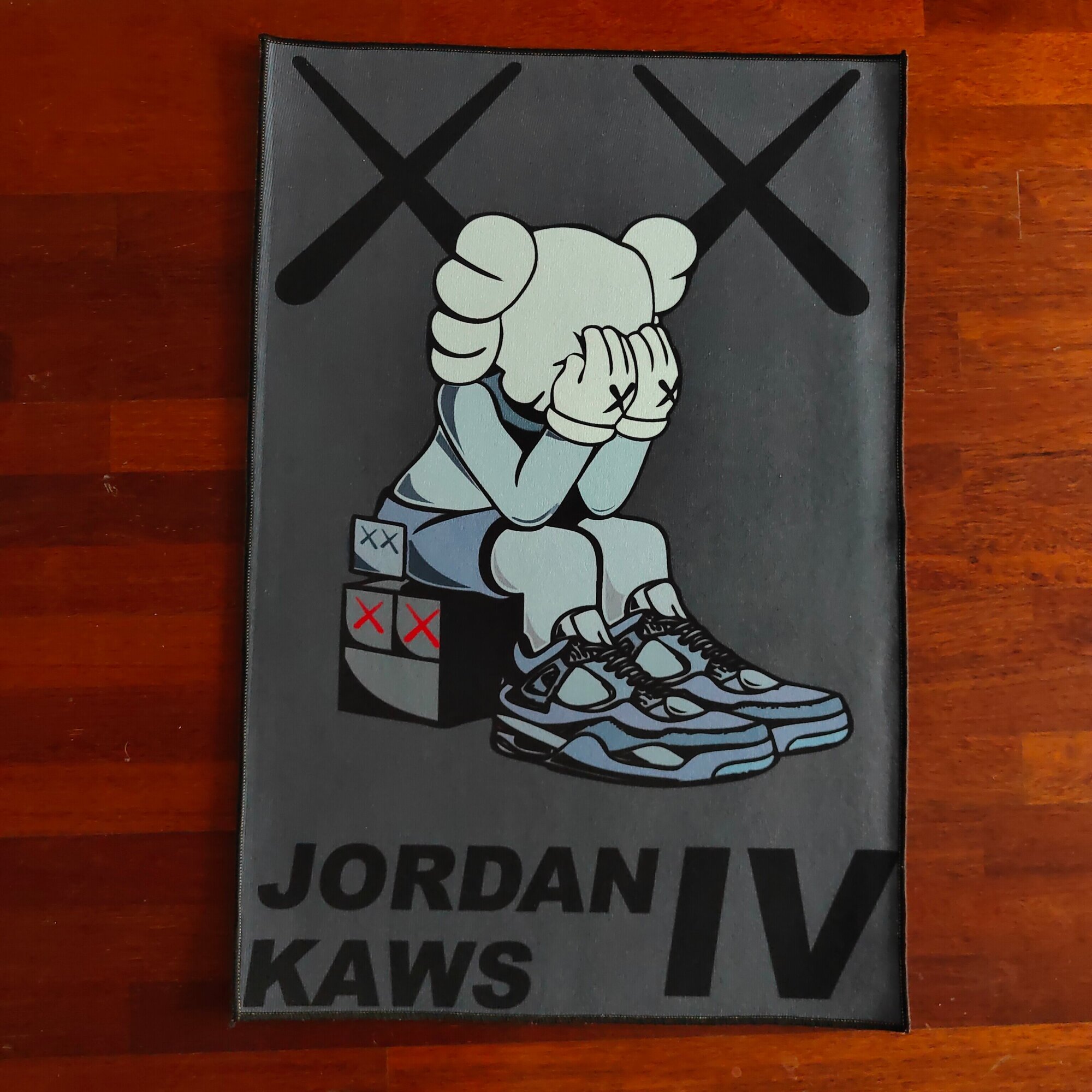 Ковер безворсовый KAWS Companion/Кавс 60x90см. Коврик универсальный, в ванную комнату, в прихожую, противоскользящий14 - фотография № 3