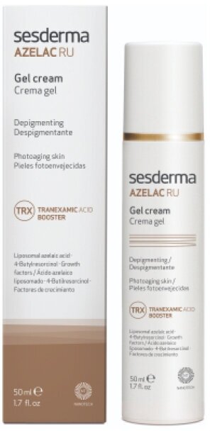 Sesderma AZELAC RU Gel cream - крем-гель депигментирующий для кожи лица на основе азелаиновой кислоты, 50 мл