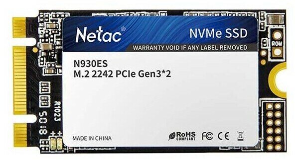 SSD накопитель Netac M.2 2280 NVME 512GB (NT01N930ES-512G-E2X)