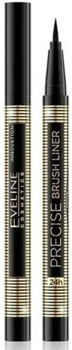 Eveline Подводка-маркер ультрастойкая 24H Precise Brush Liner тон чёрный, 1 шт