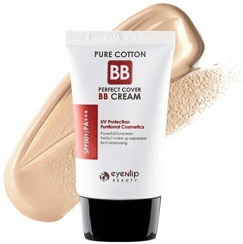 ББ крем тональный Eyenlip Pure Cotton Perfect Cover BB Cream (SPF50+/PA+++) #23 Natural Beige, 30 г