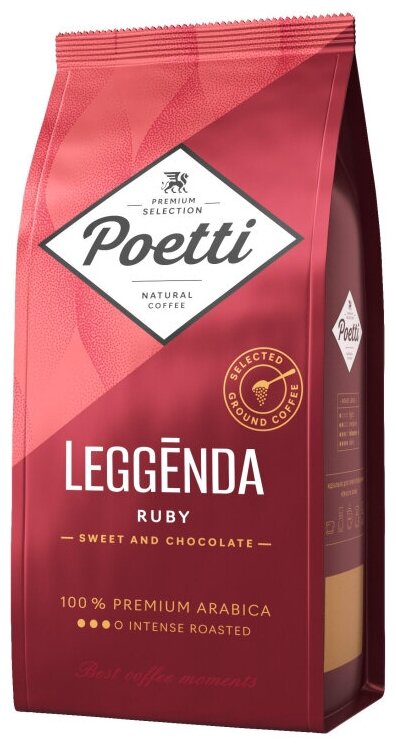 Кофе Poetti Leggenda Ruby молотый, 250г