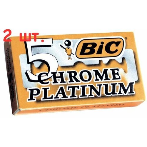 Лезвия для Т-образной бритвы Chrome Platinum, 5 шт (2 шт.)