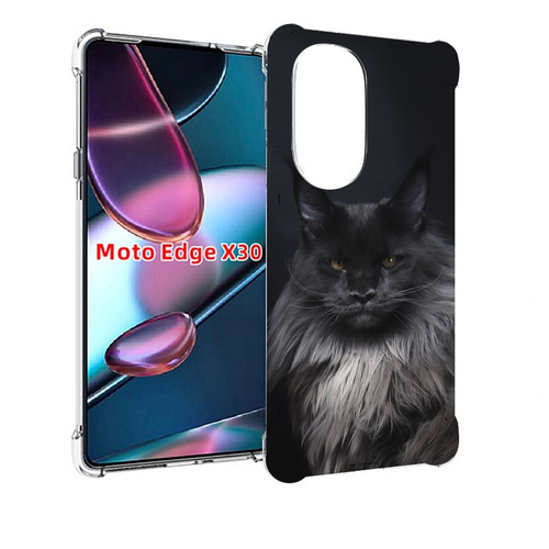 Чехол MyPads кошка мейн кун 2 для Motorola Moto Edge X30 задняя-панель-накладка-бампер чехол mypads кошка мейн кун 1 для motorola moto g22 4g задняя панель накладка бампер