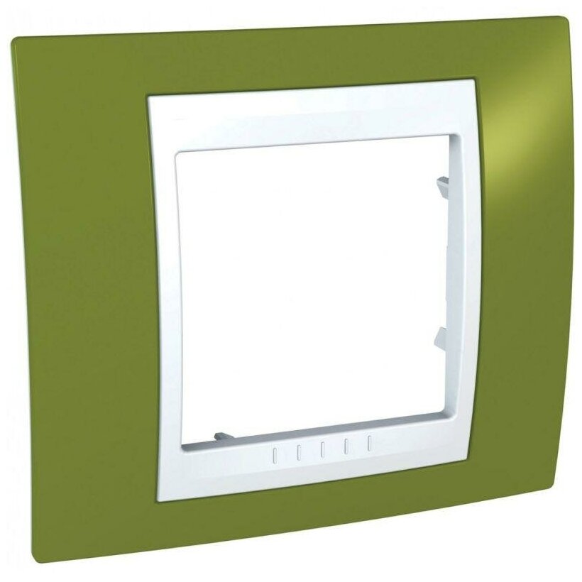 фото Рамка/суппорт/адаптер/декоративный элемент Schneider Electric SE Unica Хамелеон Фисташковый/Бел Рамка 1-ая (MGU6.002.866)