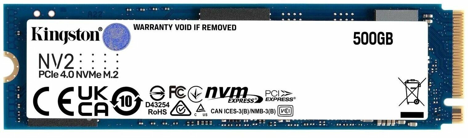 Жесткий диск SSD Kingston M2 2280 500GB NV2 Client SSD