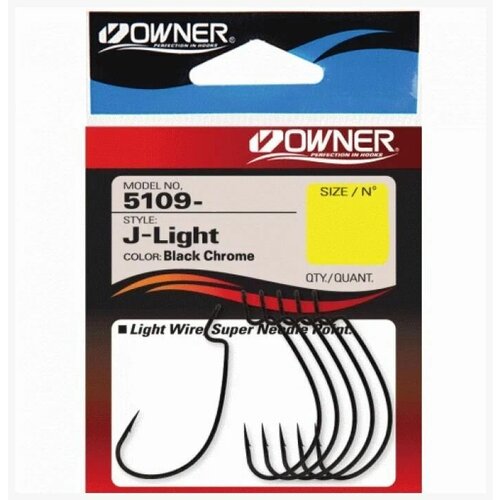 Крючки Owner J-Light Hook 5109 №1