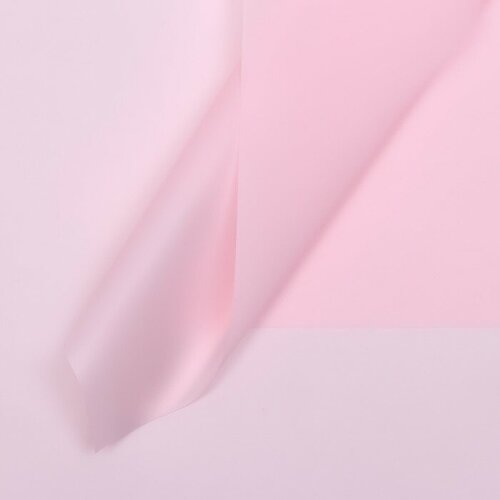 Пленка для цветов, матовая, светло-розовая, 56 х 56 см, 55 мкм 9395985