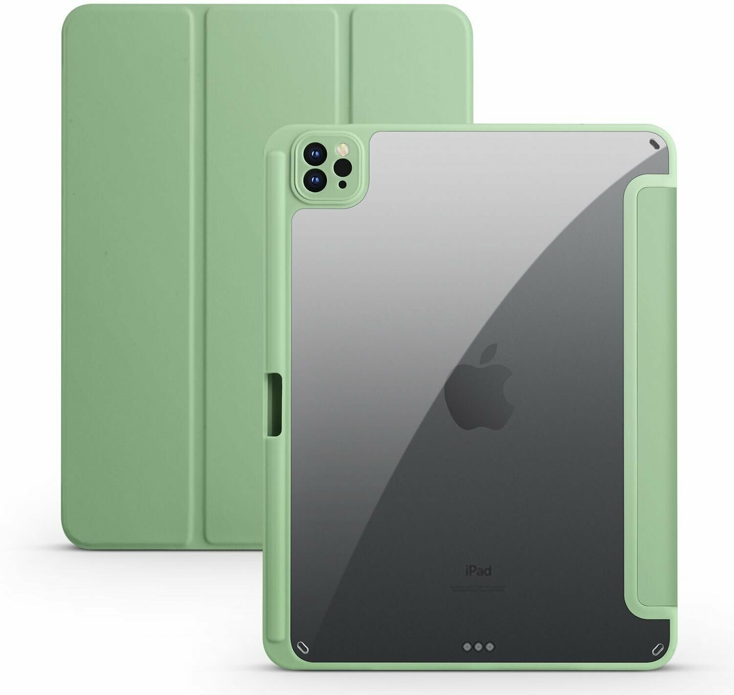 Чехол iPad Pro 12.9" (2018-2022) с держателем для Apple Pencil (PC) зеленый матча