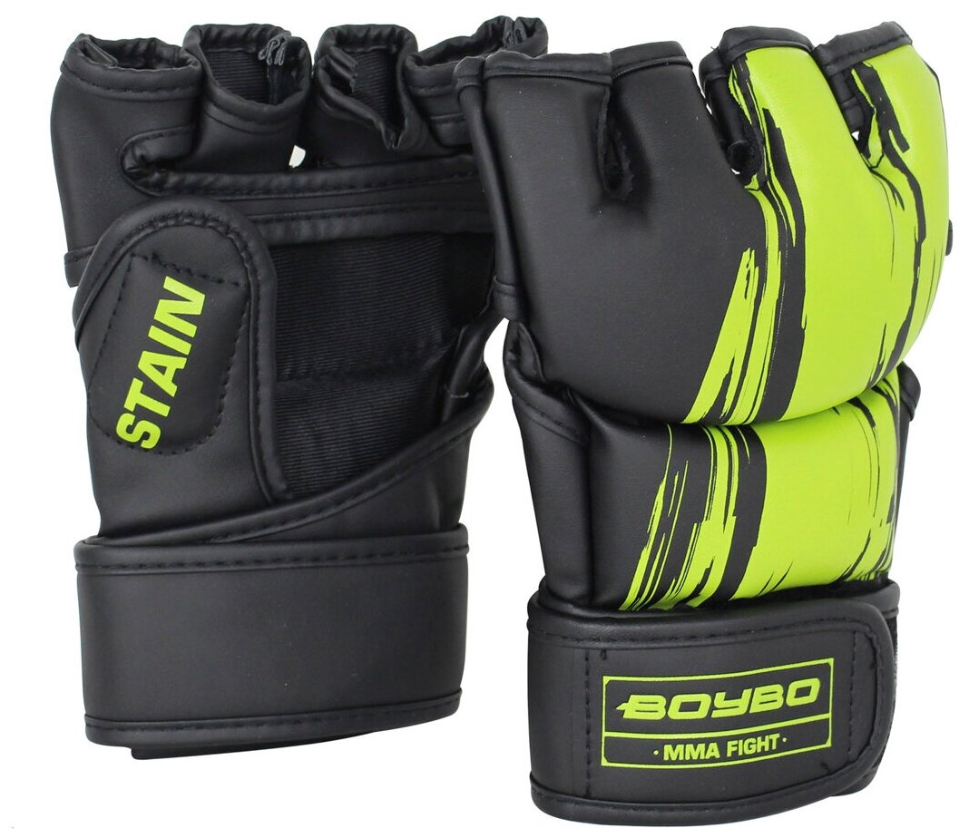 Перчатки MMA BoyBo Stain BGM311 Флекс цвет зеленый размер XL