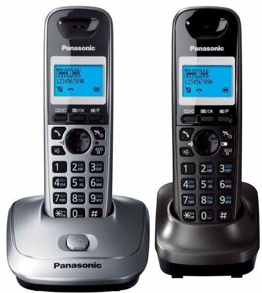 Радиотелефон Panasonic KX-TG2512RU2, титан