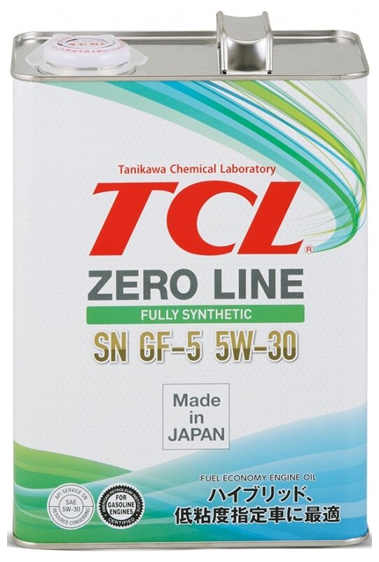 Синтетическое моторное масло TCL Zero Line 5W-30 SN/GF-5, 4 л, 4 л1 шт