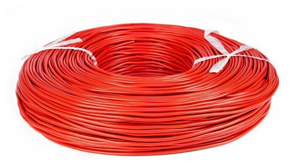 Провод силовой электрический ПуГВ 1х1,5 мм2, красный, медь, ГОСТ, 5 метров - фотография № 3