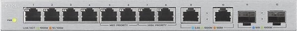 Коммутатор ZYXEL 8xGE, 2x1/2,5GE, 2xSFP+, настольный, бесшумный - фото №6