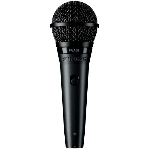 behringer c 1 комплектация микрофон разъем xlr 3 pin m серебристый 1 шт Shure PGA58-XLR-E, комплектация: микрофон, разъем: XLR 3 pin (M), черный, 1 шт