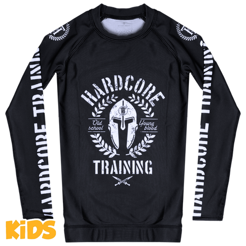 Рашгард HARDCORE TRAINING, размер 10 лет, черный детский рашгард hardcore training boxing factory 2 hardcore training черный 10 лет