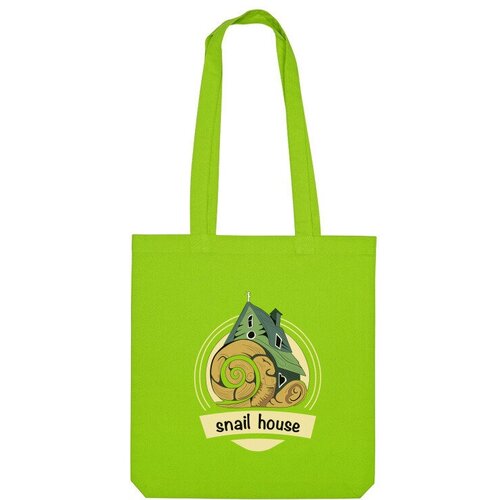 Сумка шоппер Us Basic, зеленый сумка улитки серый