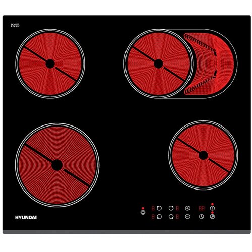 Электрическая варочная панель Hyundai HHE 6680 BG черный 2034700₽