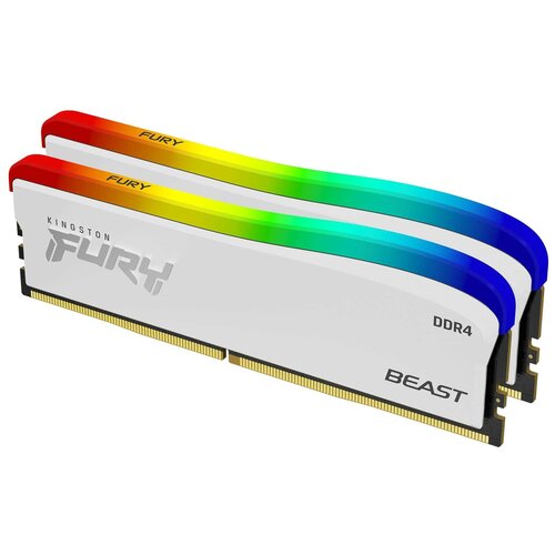Оперативная память DDR 4 DIMM 32Gb PC28800 3600Mhz Kingston FURY Beast White RGB SE Kit of 2 CL16 KF436C18BWAK232 retail 909000₽