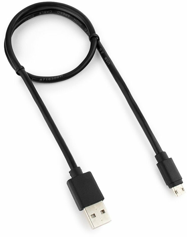 Кабель USB 2.0 Cablexpert CC-mUSBDS-0.5M, двусторонние разъемы, AM/microB 5P, 0,5 м